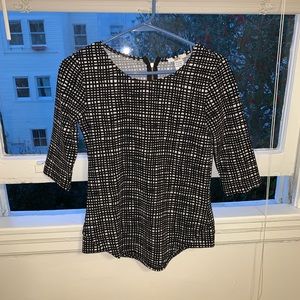 Bar III Black and white top